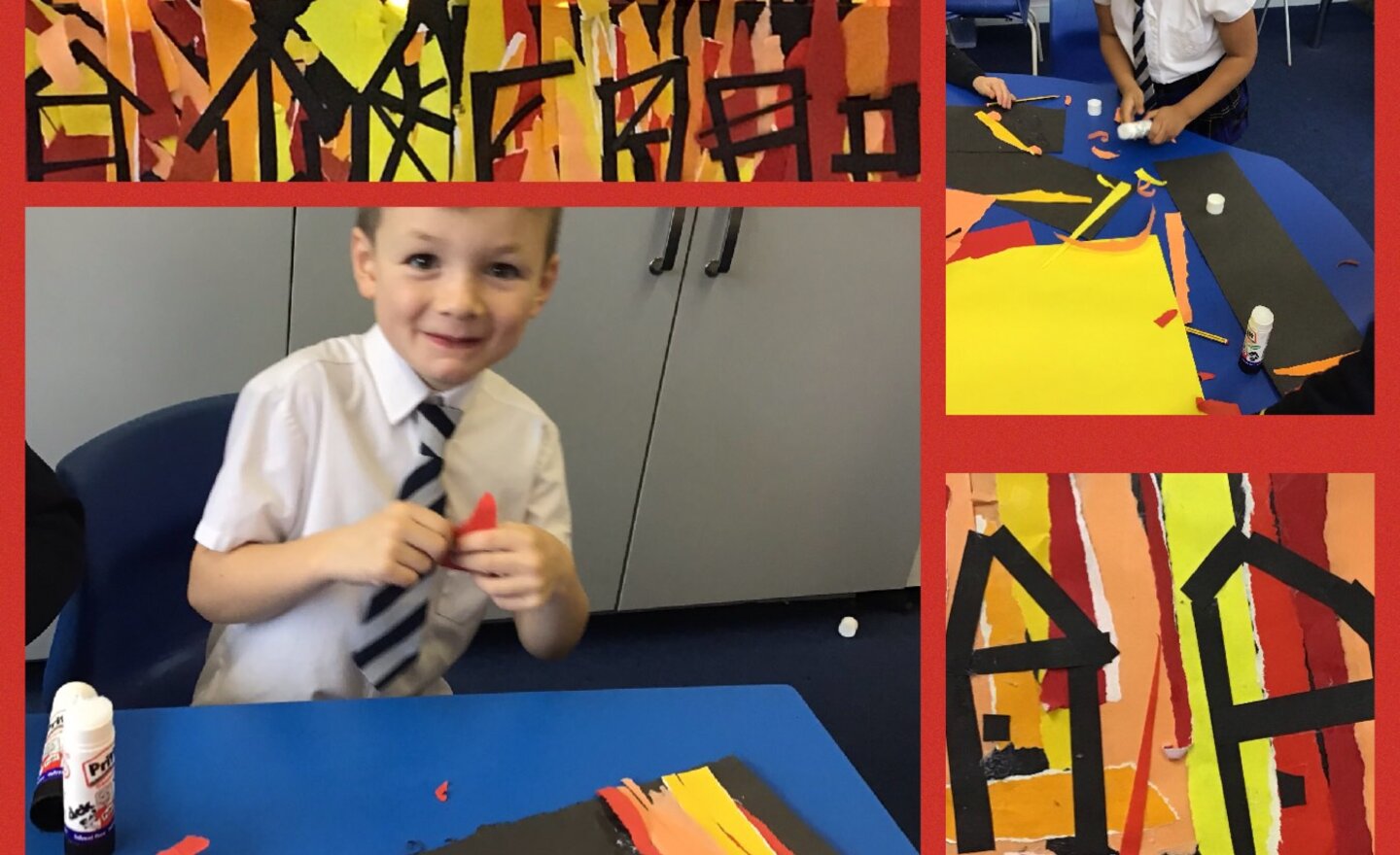 Image of London's burning artwork