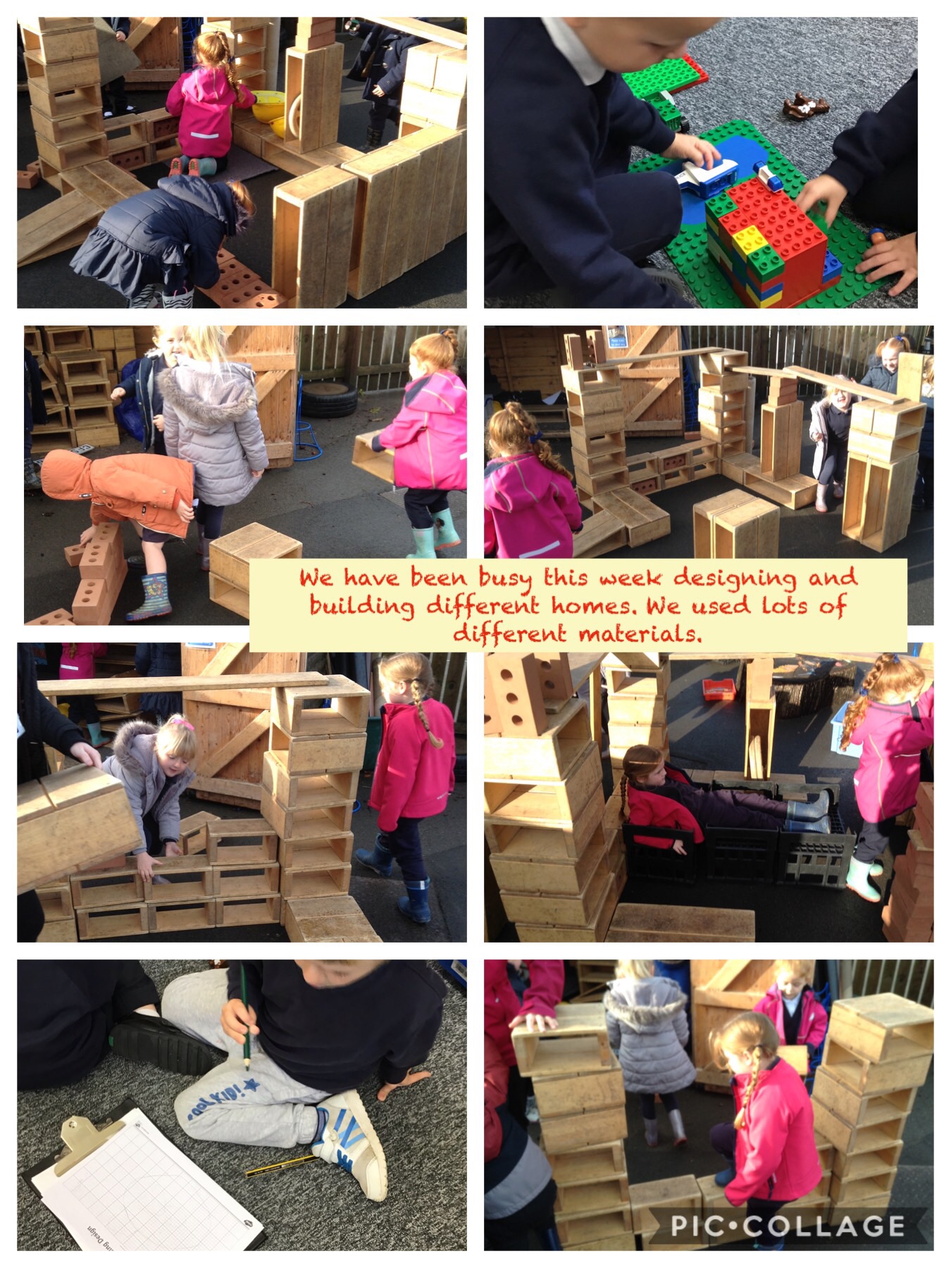 Image of Creating different buildings and structures. 