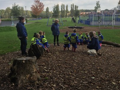 Image of Kindergarten Park View Making dens and Habitats Trip 2