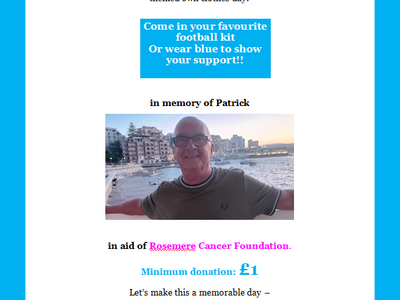 Image of Charity Football Themed Own Clothes Day