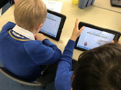 Image of Year 1 Christmas writing using Seesaw.