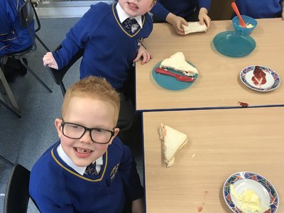 Image of Year 1 Jam sandwich making