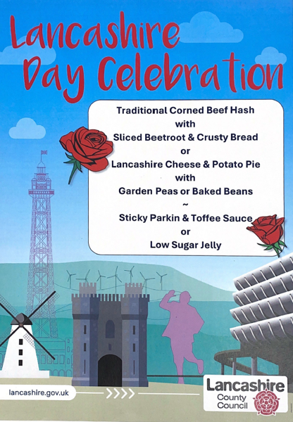 Image of Lancashire Day themed lunch