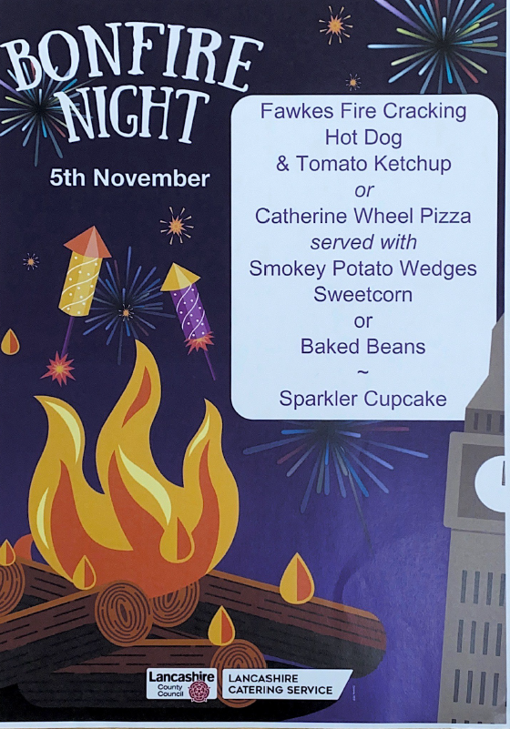 Image of Bonfire Night themed lunch