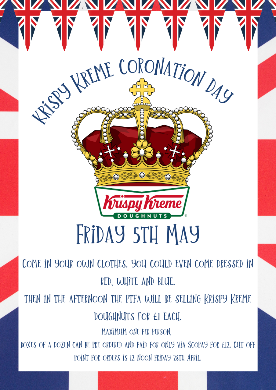 Image of Coronation Krispy Kreme own clothes day