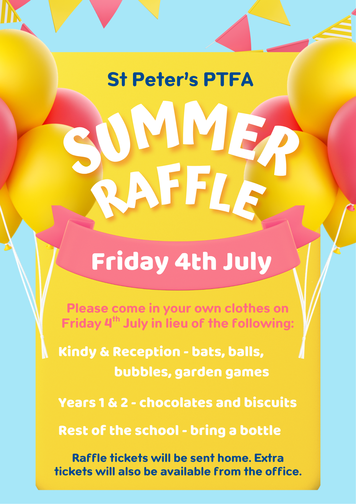 Image of Summer Raffle & Own Clothes Day