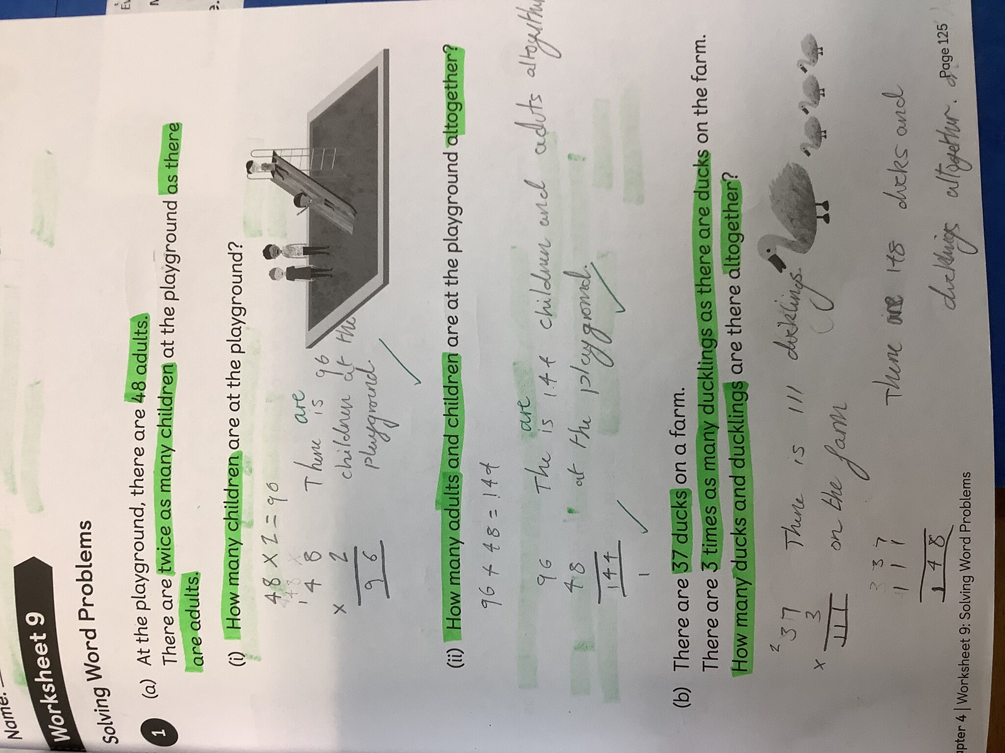 Image of Multiplication Word Problems