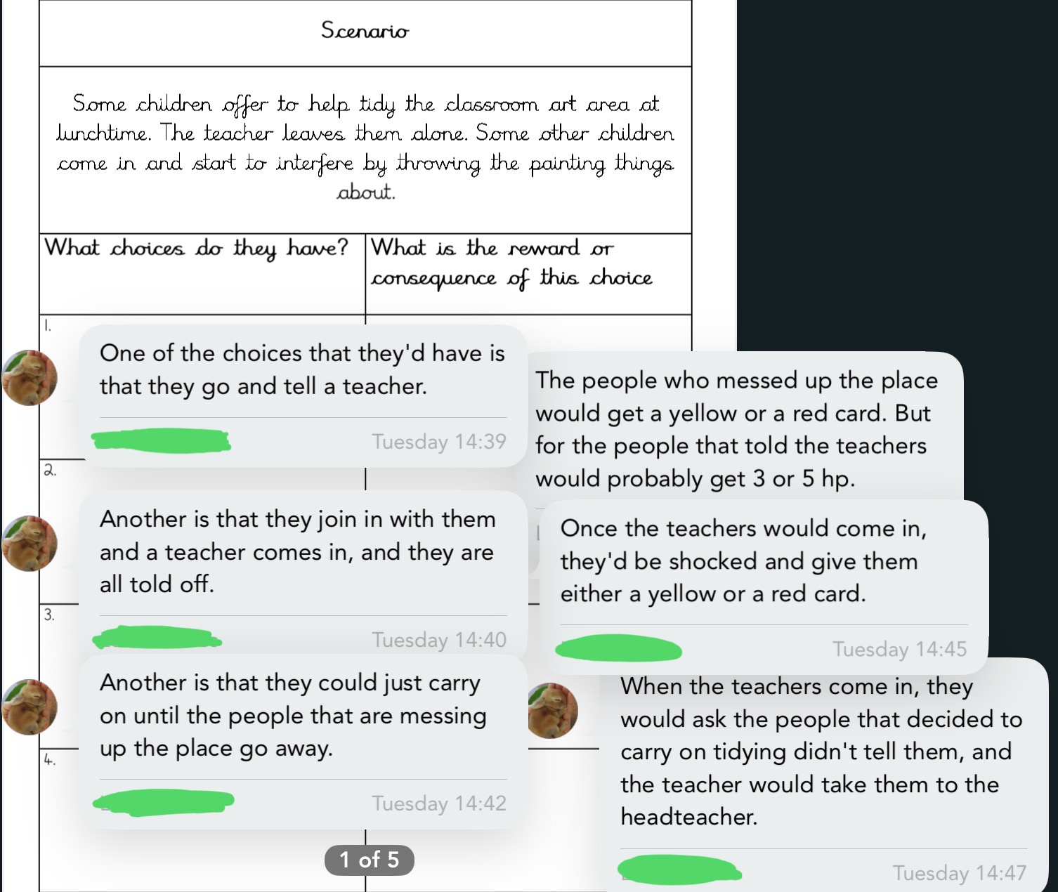 Image of PSHE in Team Hedgehogs