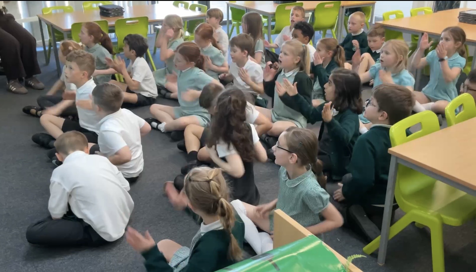 Image of French singing in Team Badgers