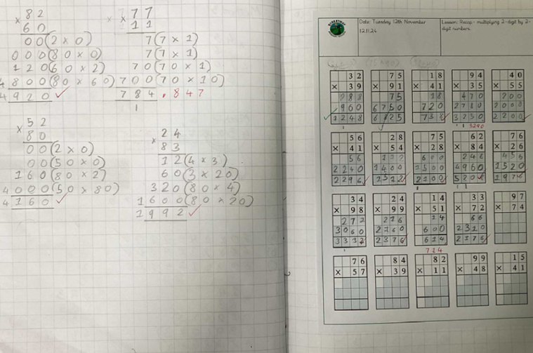 Image of Double Digit Multiplication in Team Starlings!