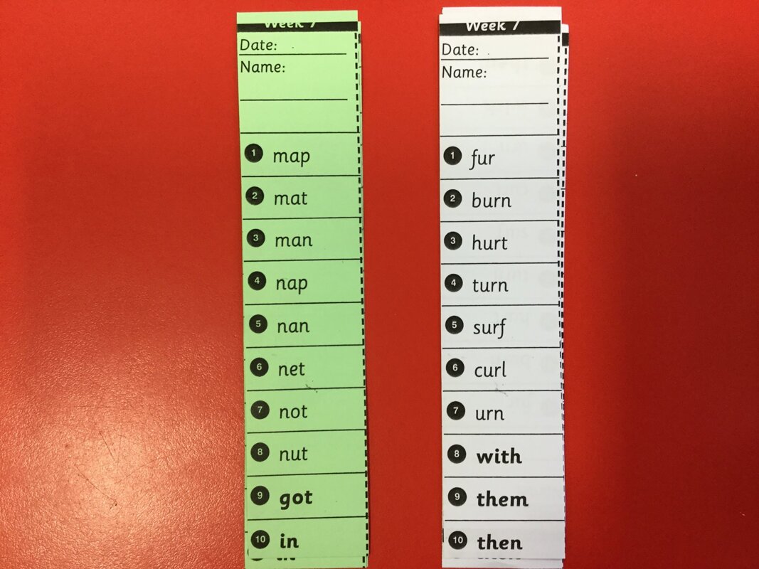 Image of Next week's spellings