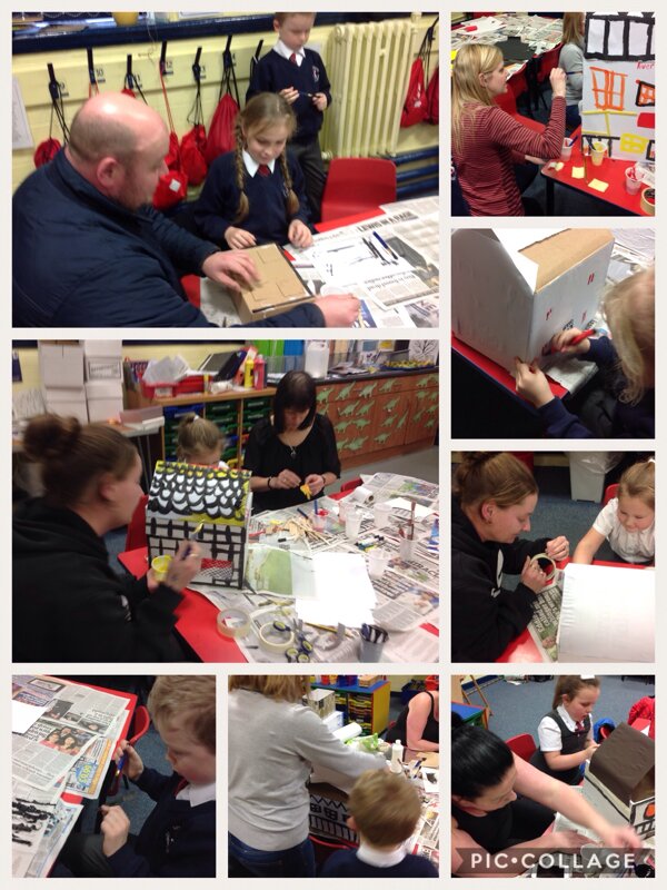 Image of Parents and children working in partnership in our after school workshop