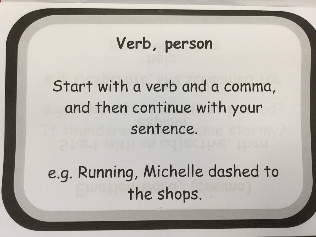 Image of Verb, person sentences