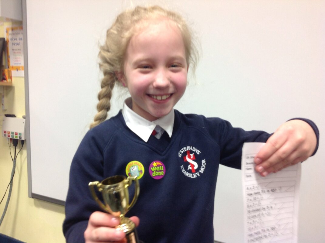 Image of Our youngest ever maths fluency bronze award winner!