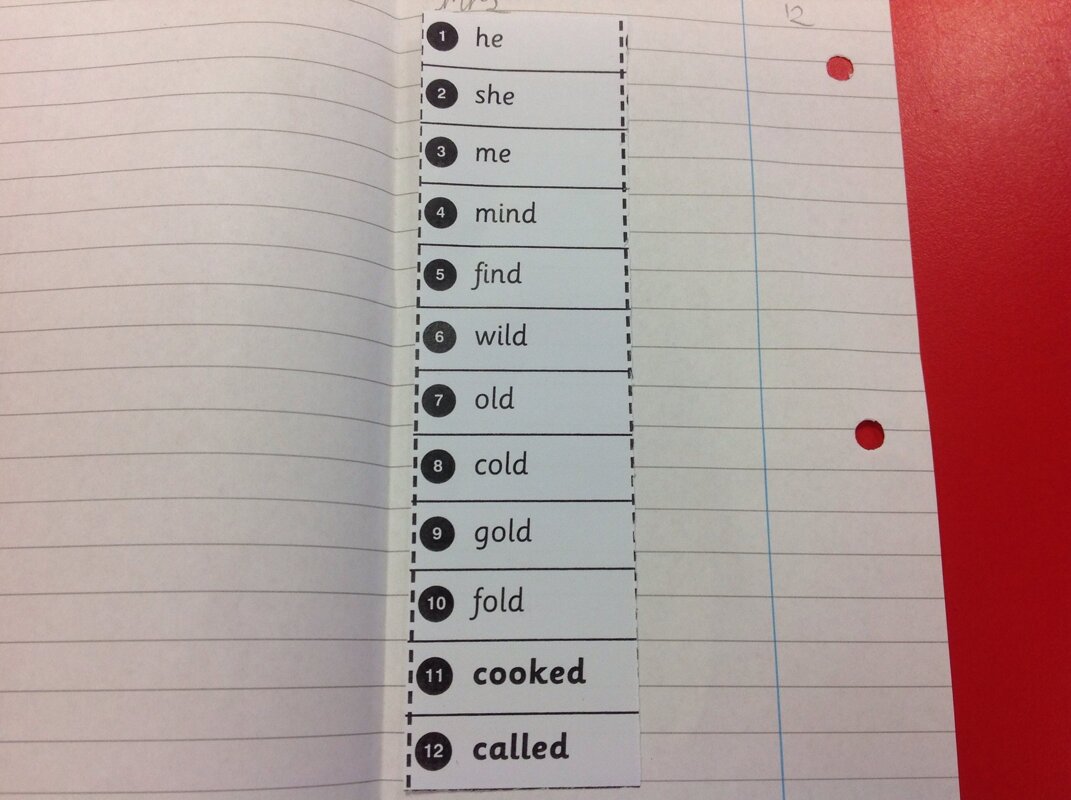 Image of Spellings for Monday 12th December 