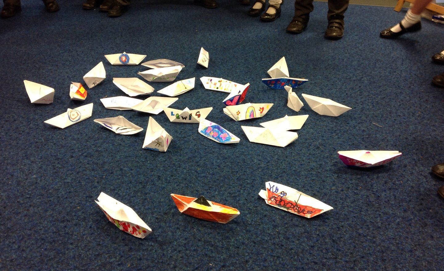 Image of Origami boats and the river challenge