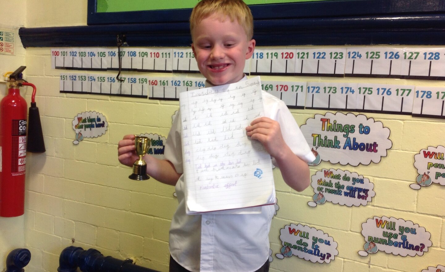 Image of Miss Clegg's handwriting Blog star