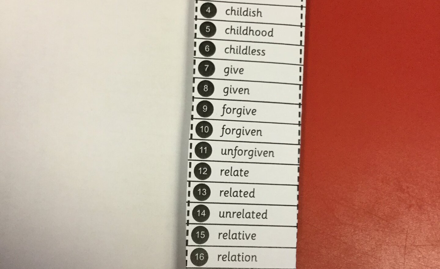 Image of SPELLINGS TO BE TESTED FRIDAY 1ST DECEMBER