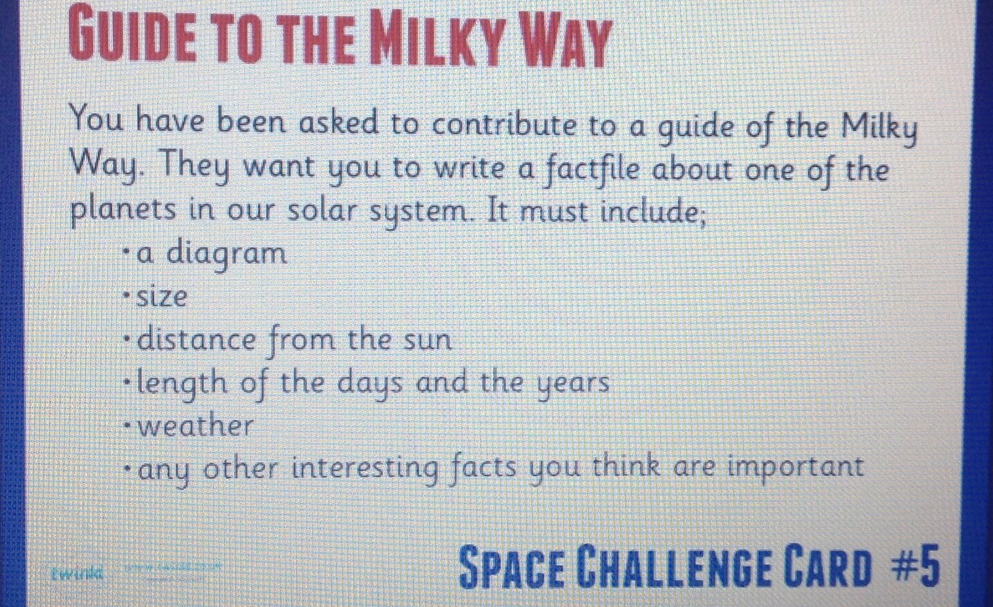 Image of Space challenge 5