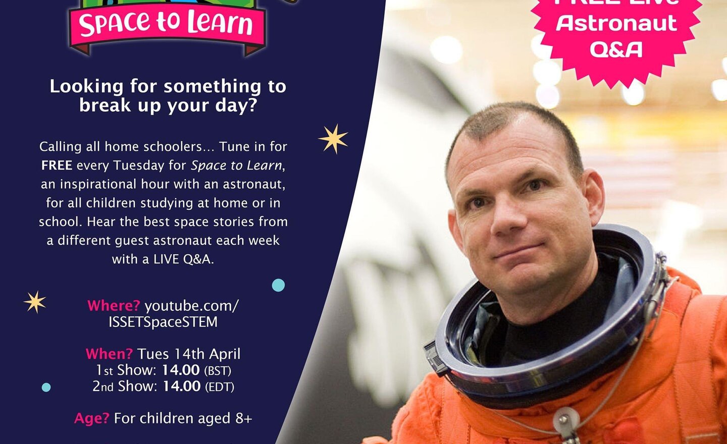 Image of Meet the astronaut Tony Antonelli for a live Q & A @ 2pm today