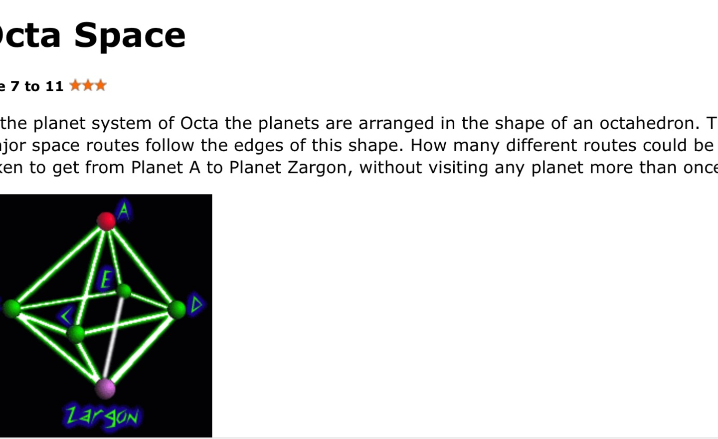 Image of Octa space maths challenge