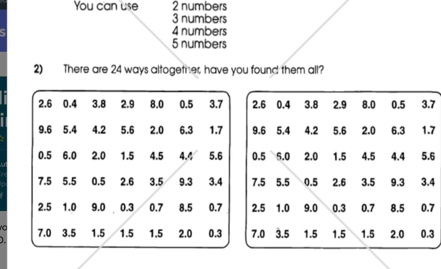 Image of Adding decimals 