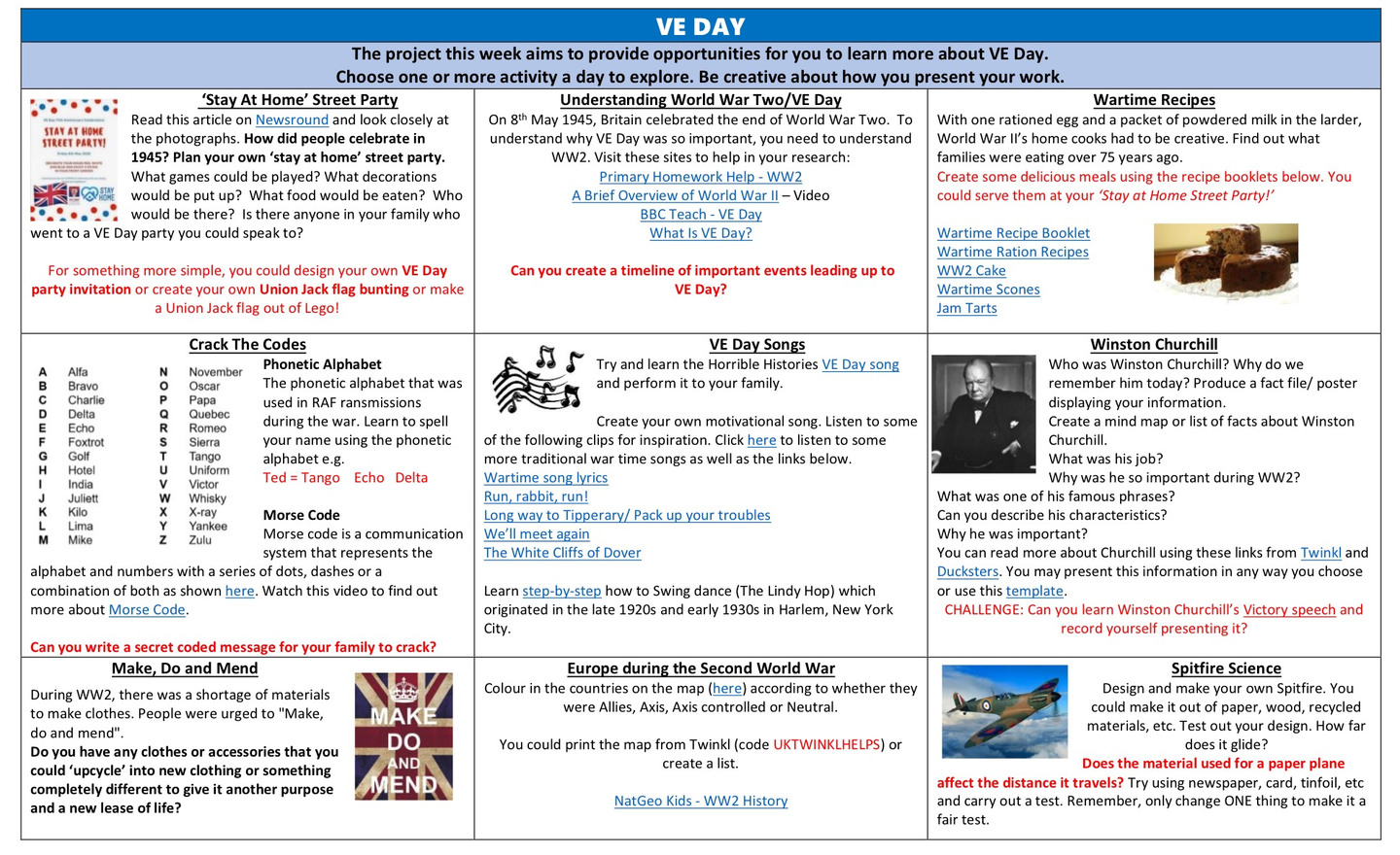 Image of VE Day activities