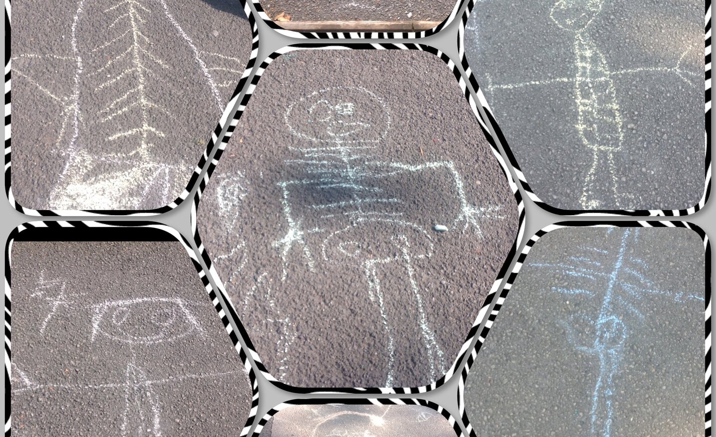 Image of Chalk skeletons