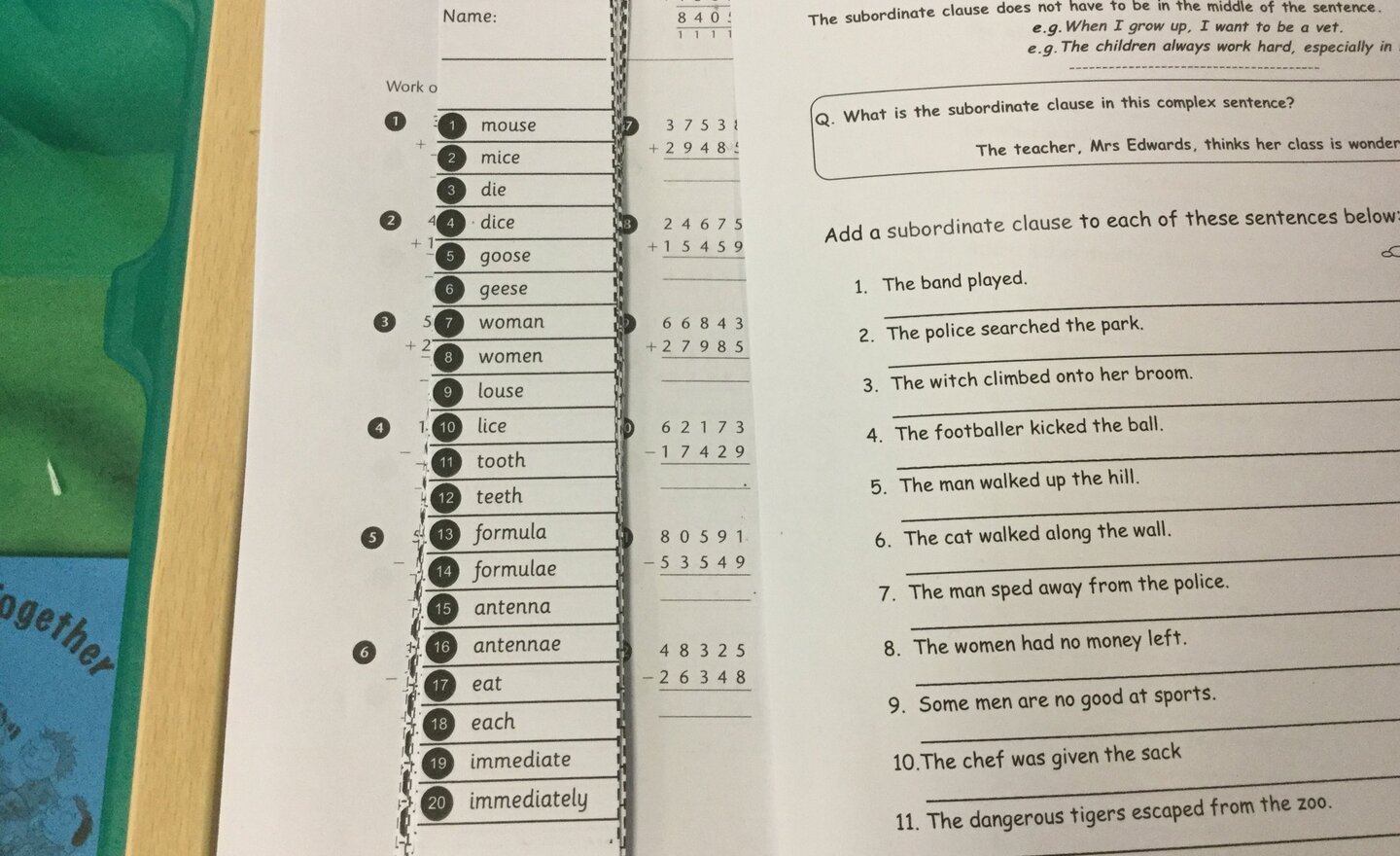 Image of Week 4 Spellings