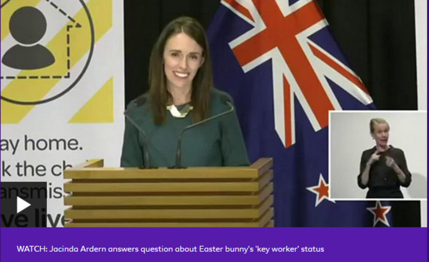 Image of The Easter Bunny is a Key Worker, Says the Prime Minister of New Zealand