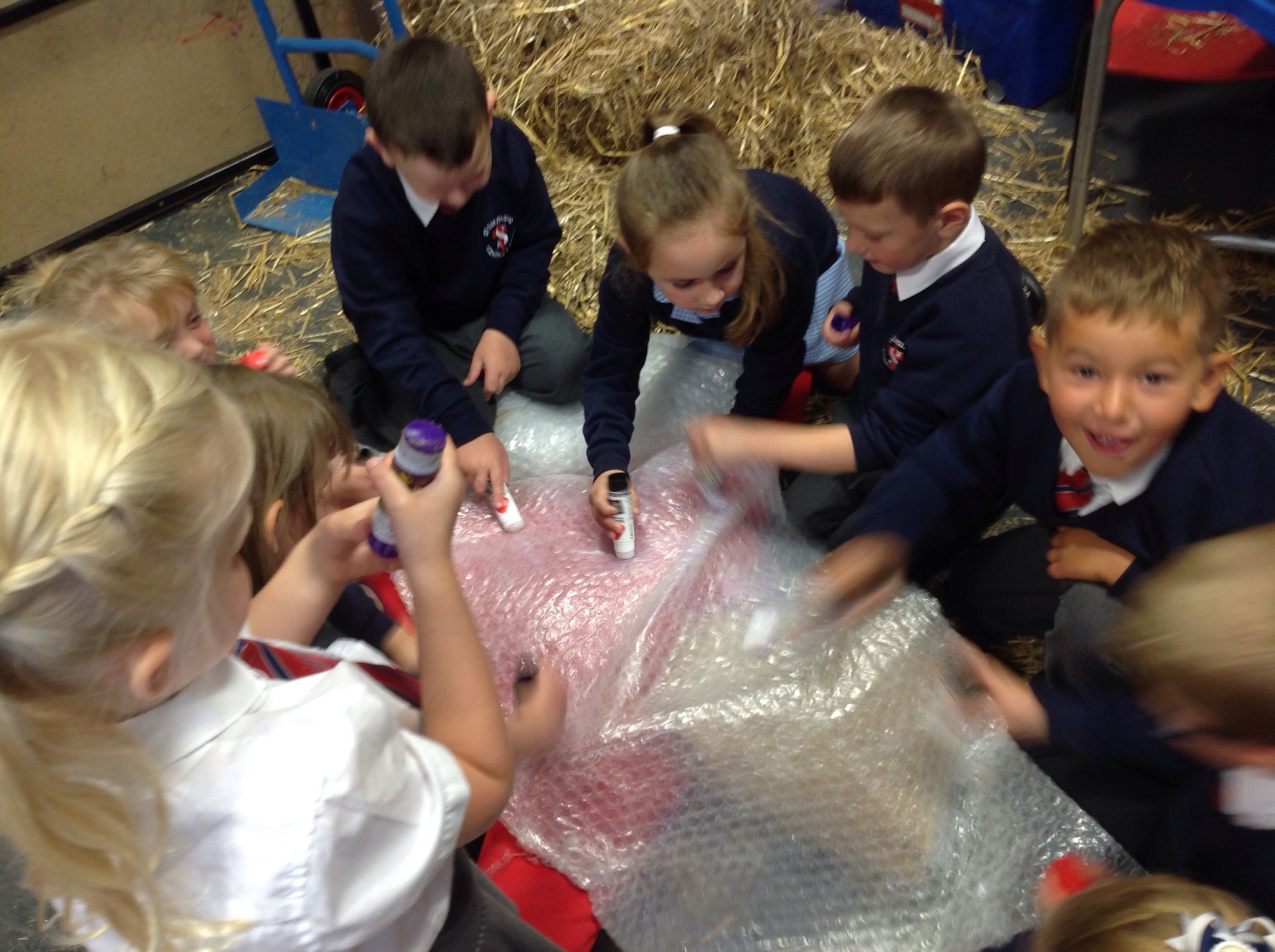 Image of Scarecrow Stuffing in Year 1!