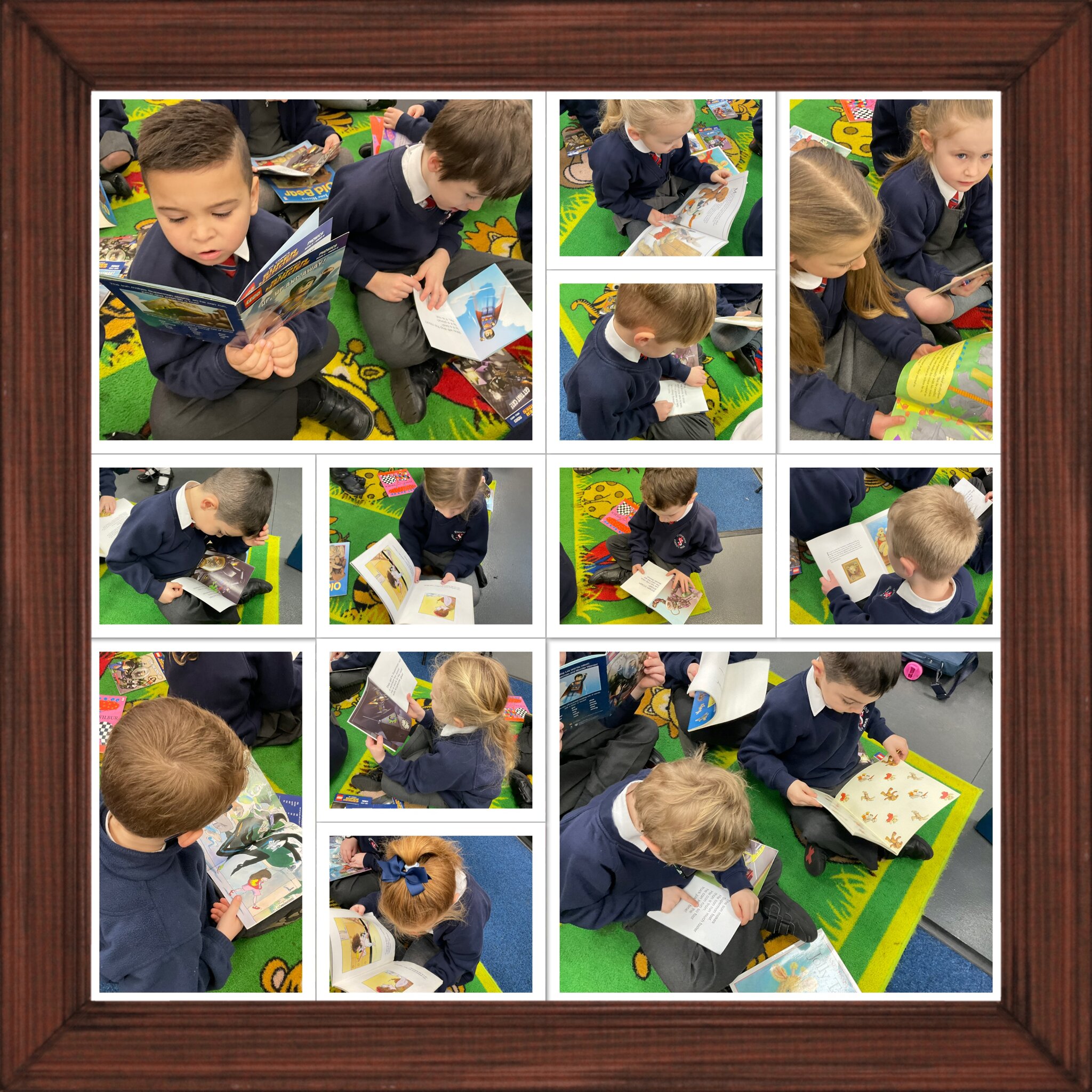 Image of Reading for pleasure…Year 1 have been caught reading…