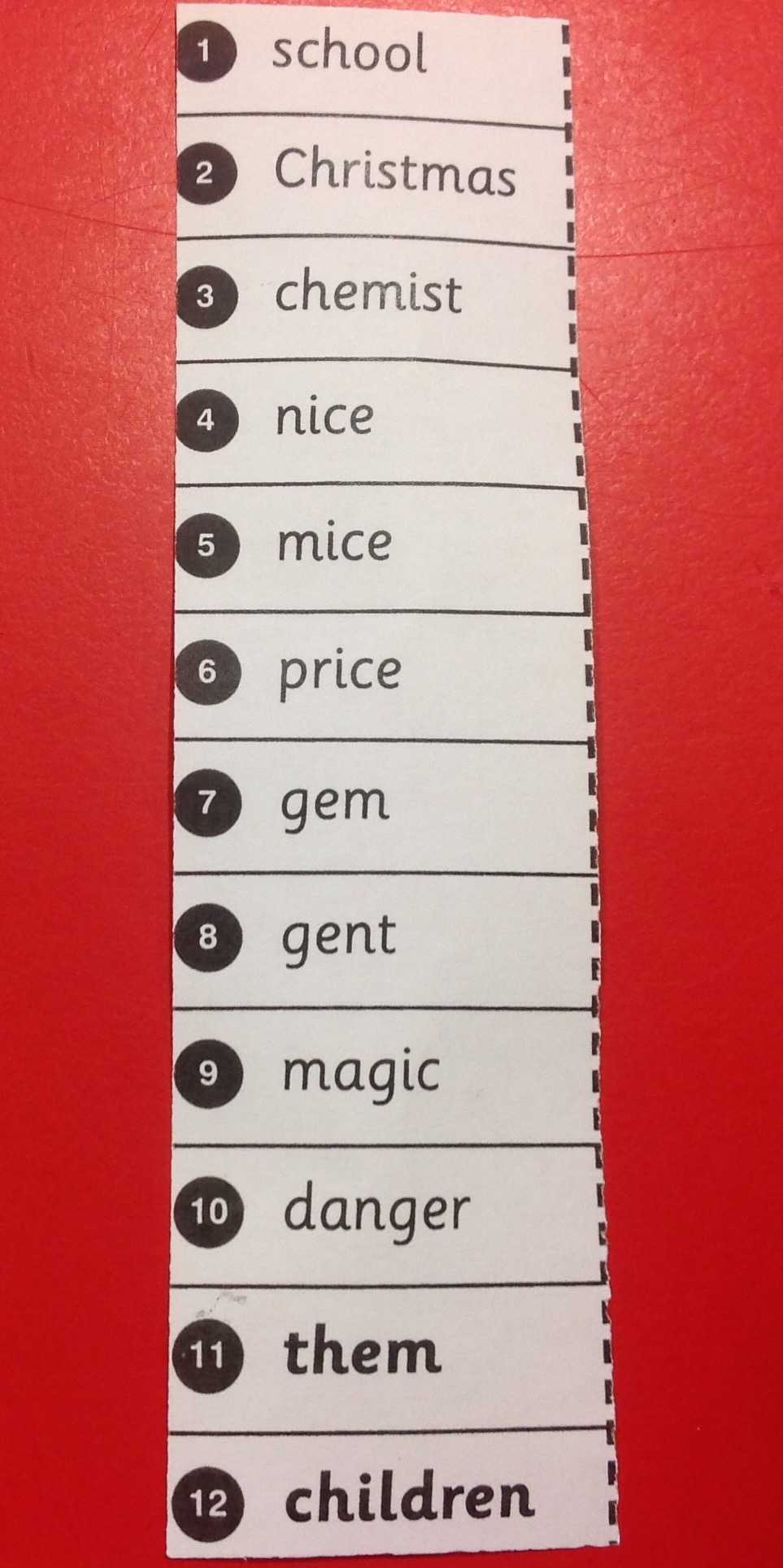 Image of Spellings for the first Friday back (3.11.17)