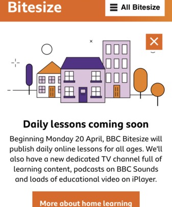 Image of BBC announce home schooling support lessons