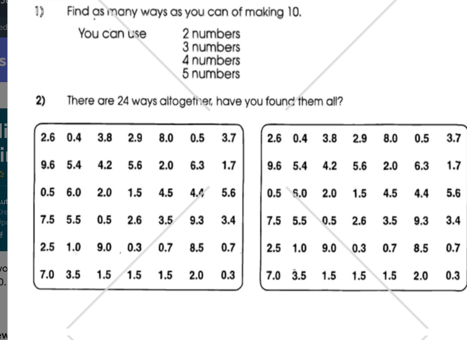 Image of Adding decimals 