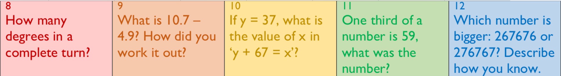 Image of Weekly maths 5