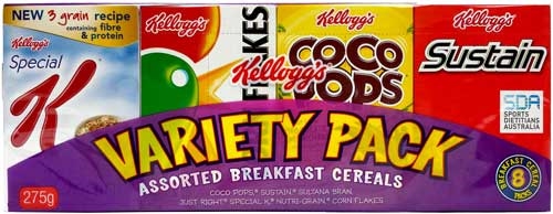 Image of Empty variety pack cereal box request