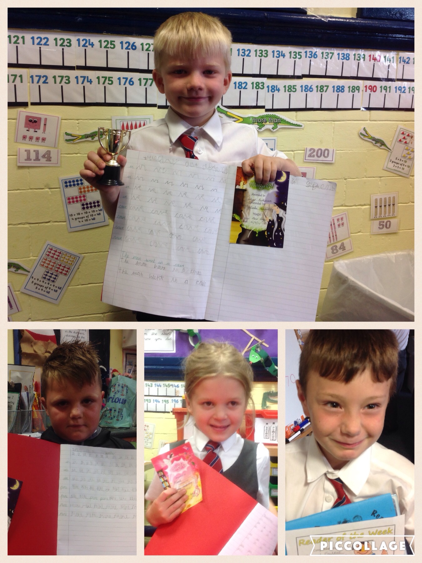 Image of Mrs Robinson's reader of the week and Miss Clegg's Blog Stars