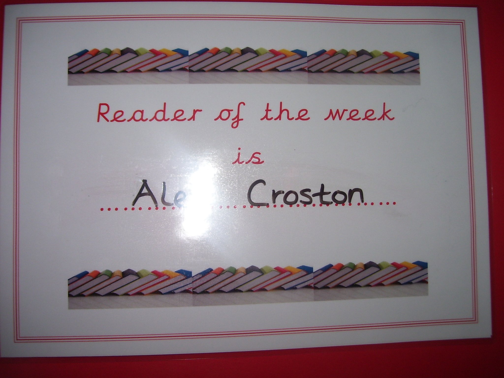 Image of Mrs Robinson's Reader of the Week