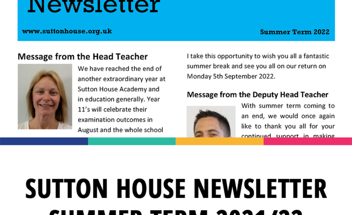 Image of Newsletter - Summer Term 2021/22