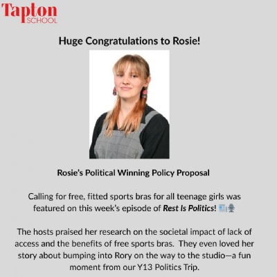 Image of Huge congratulations to Rosie!