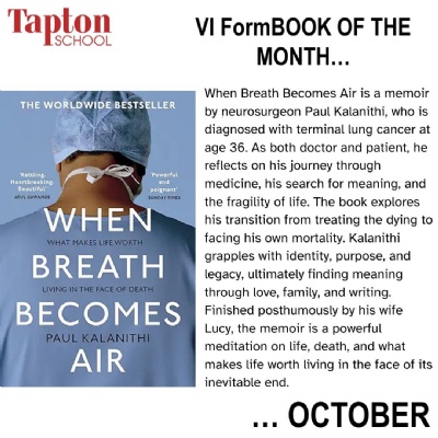 Image of VI Form Book of the Month - October
