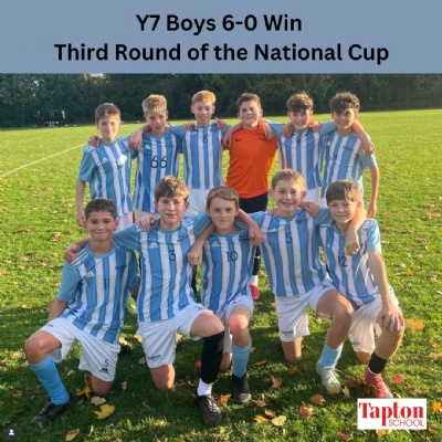 Image of Y7 Boys Triumph in National Cup – Progress to Third Round!