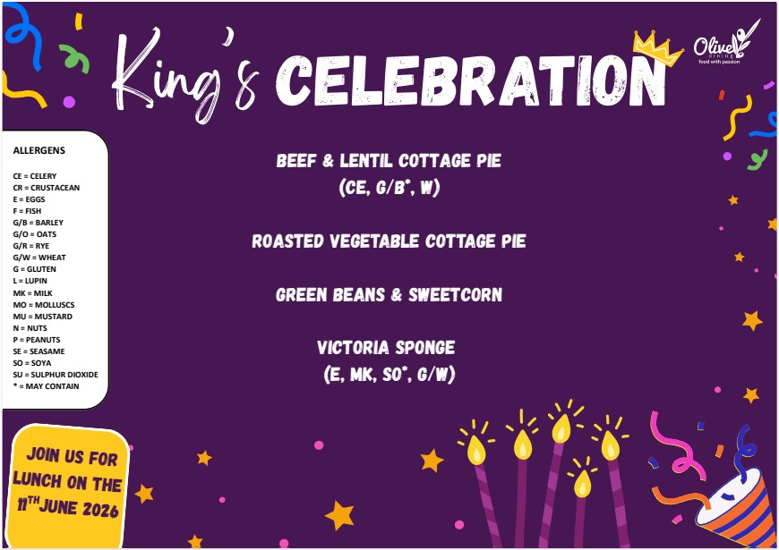 Image of Special Menu Day - 11th June 2026 - The King's Celebration