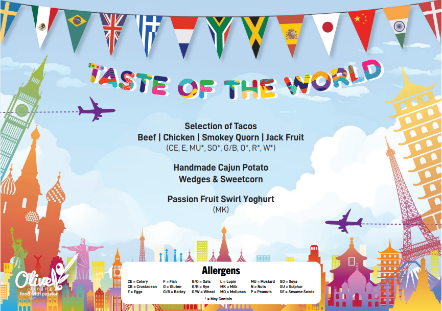 Image of Special Menu Day - 15th September 2026 - taste of the world