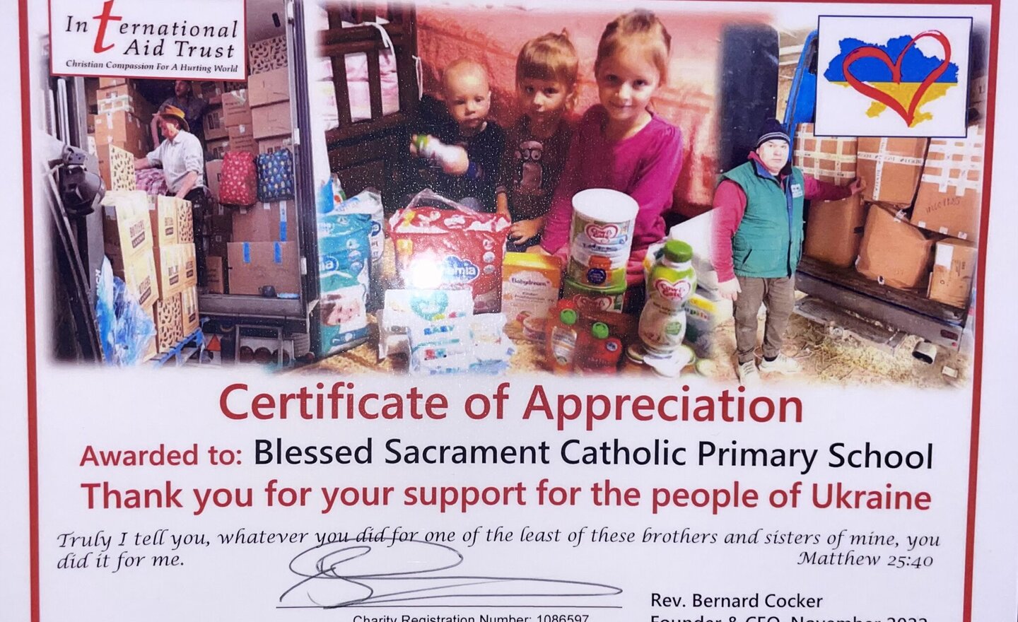 Image of Our donations to The International Aid Trust