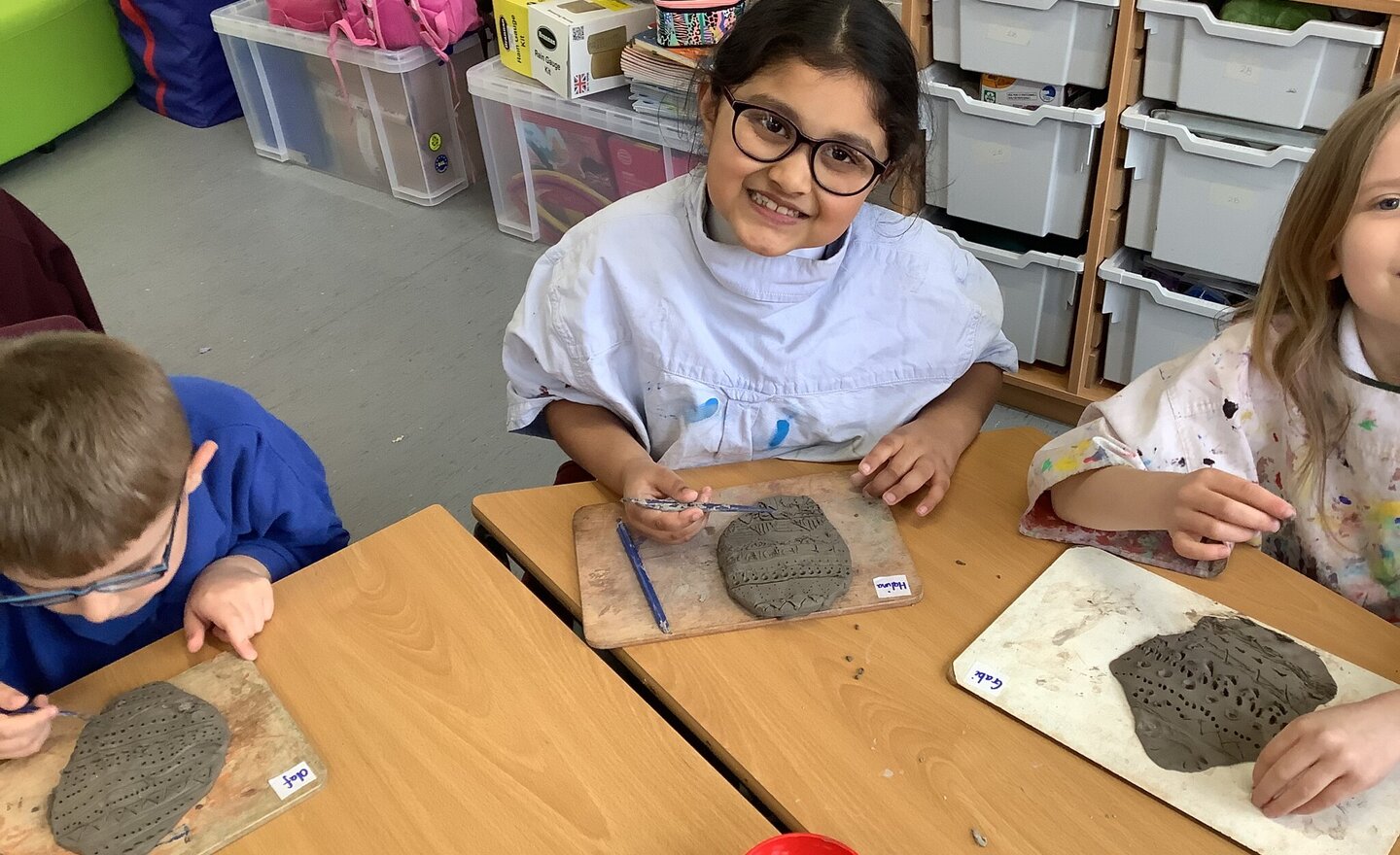 Image of Using clay