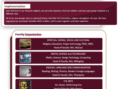 Image of Curriculum Page
