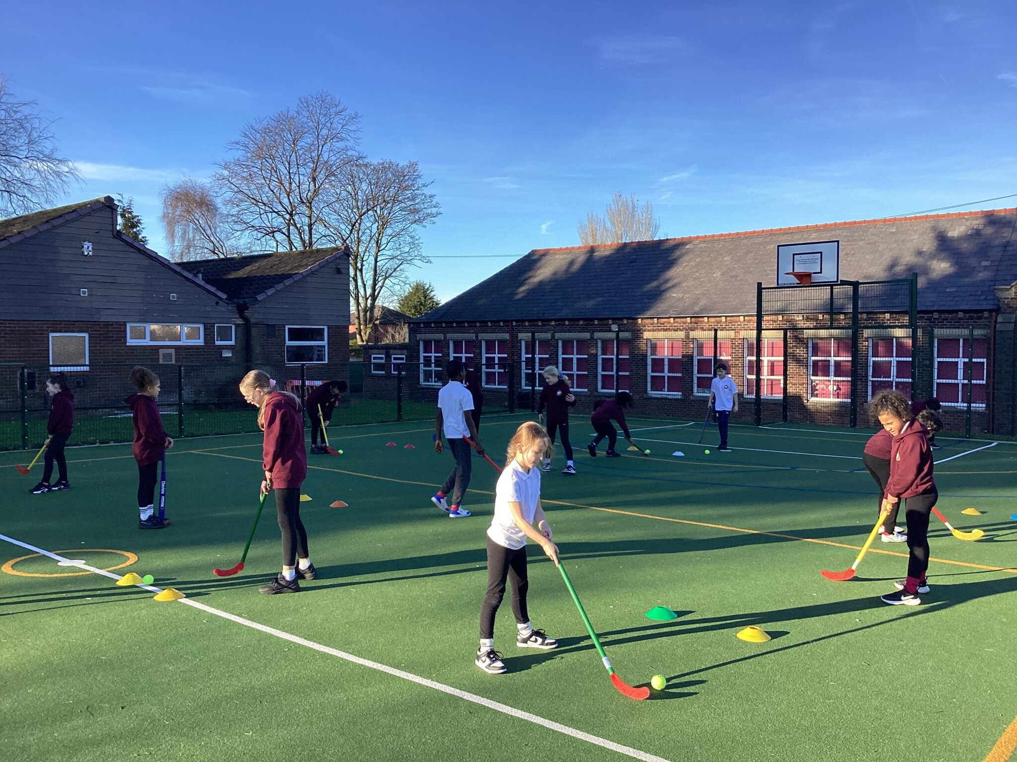 Image of Hockey in the Winter Sun 