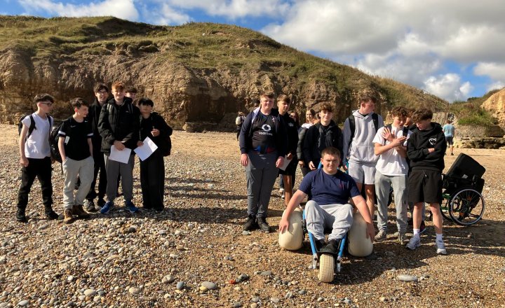 GCSE Geography students on their educational trip to Seaham